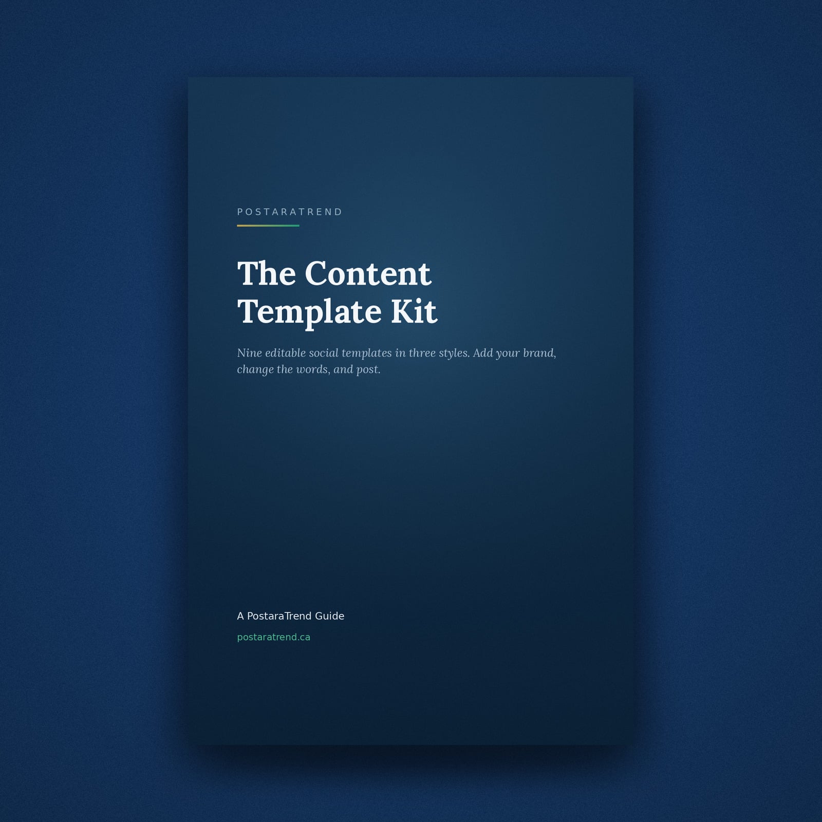 The Content Template Kit — nine editable social media templates in three styles